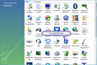 Vista Control Panel Classic View